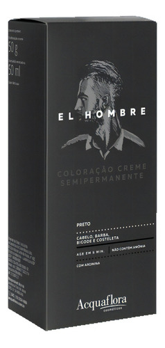  Acquaflora El Hombre Kit Coloração 50g - Preto