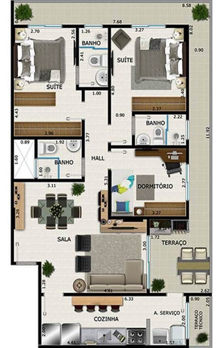 Imagem 3 de 11 de Apartamento - Venda - Boqueirao - Praia Grande - Blv10