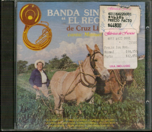 Banda Sinaloense El Recodo Lizarraga Cd Con Manuel Velarde (Usado)