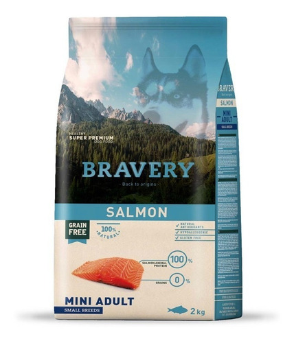 Bravery Salmon Mini Adulto 2 Kg