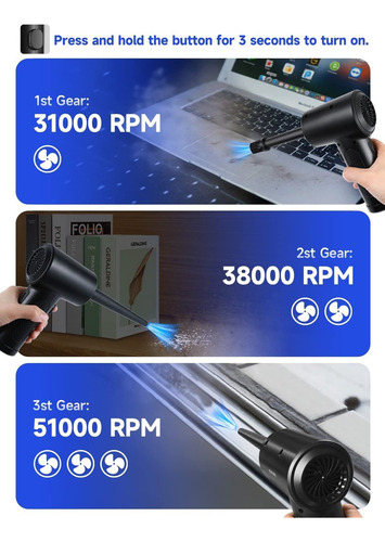 Soplador De Aire Comprimido Eléctrico De 51000rpm