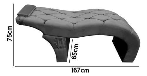 Maca Estética Estofada Design Sobrancelhas Cinza Grafite
