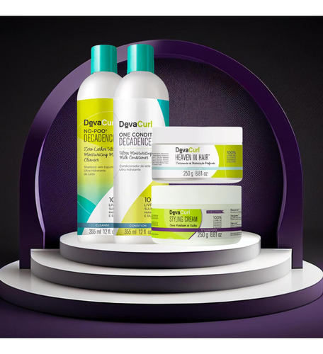 Kit Deva Curl Decadence Sh + Cond + Másc + Styling Cream