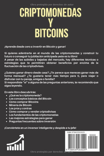 Criptomonedas Y Bitcoins, De Rich, Crypto. Editorial Independently Published, Tapa Pasta Blanda, Edición 1 En Español, 2022