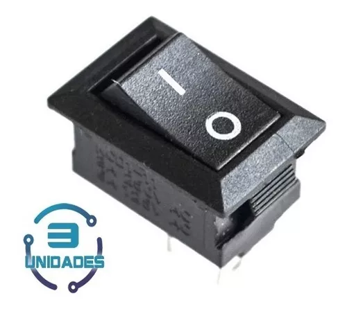 Comprar 10 Mini interruptor basculante interruptor basculante 2 pines 2  conexiones DC 12V 16A negro