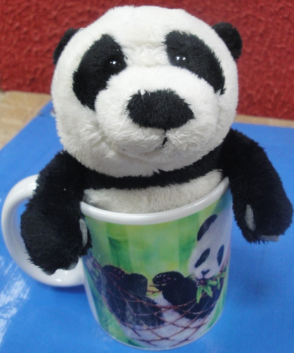 Caneca De Porcelana Com Urso Panda 15 Cm Frete Grátis Brasil