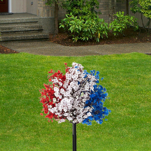 Red White And Blue Flowers Artificial Realistic Decorative