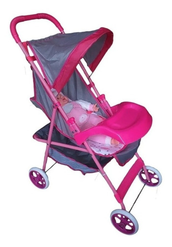 Imagen 4 de 5 de Cuna Con Coche Para Muñecas Niñas Envio Hoy + Envio Gratis
