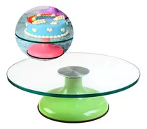 Comprar Base Giratoria Tortas Plato Verde Giratorio Base Vidrio 30cm Porta Cupcakes Base Pasteleriacl Para Torta Plato Giratorio Alzadores Torta Exhibición Bases Para Tortas