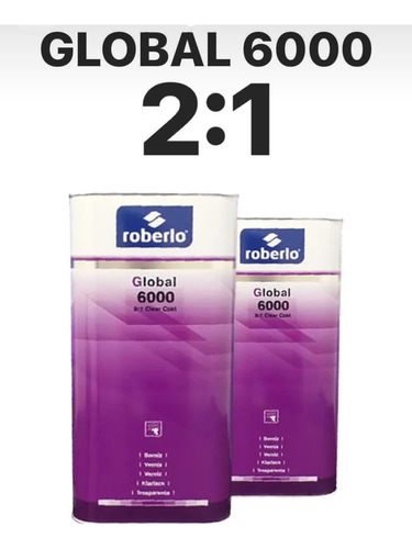 Roberlo Refinish Kit Global 6000  7,5 Litros Transparente