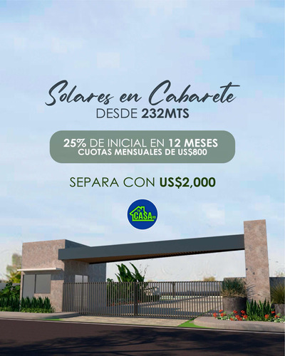 Solares En Cabarete Puerto Plata Próximo A La Playa