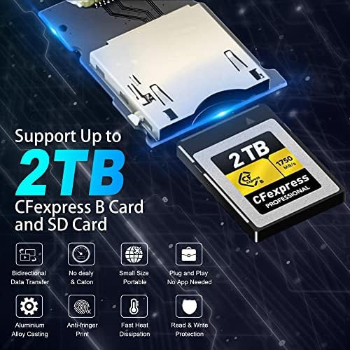 Lector De Tarjetas Cfexpress Tipo B, Usb 32 Gen 2 10 Gpbs,