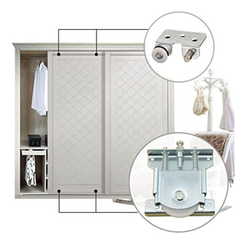 * Kit De Poleas For Puertas Corredizas De Armario, 2