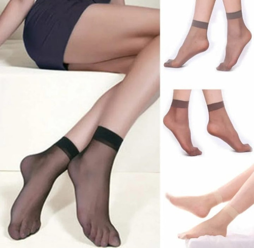 30 Pares Tobimedias Transparentes Calcetines Mujer Unitalla