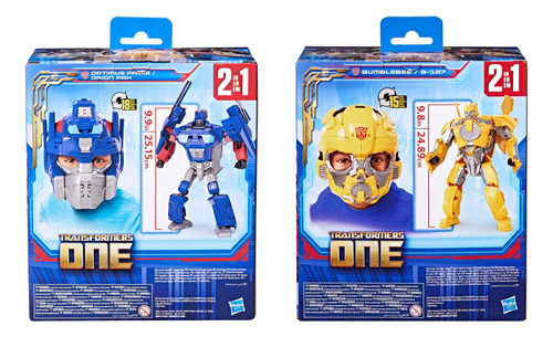 Figura Y Máscara Transformers One Optimus Prime Y Bumblebee