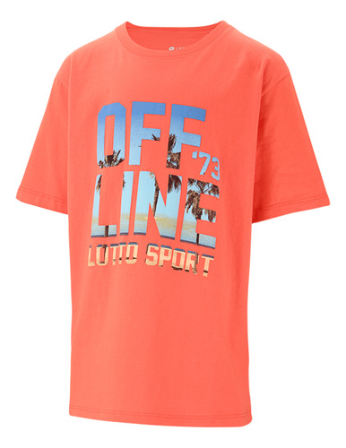 Remera Lotto Athletica Due Niño En Naranja