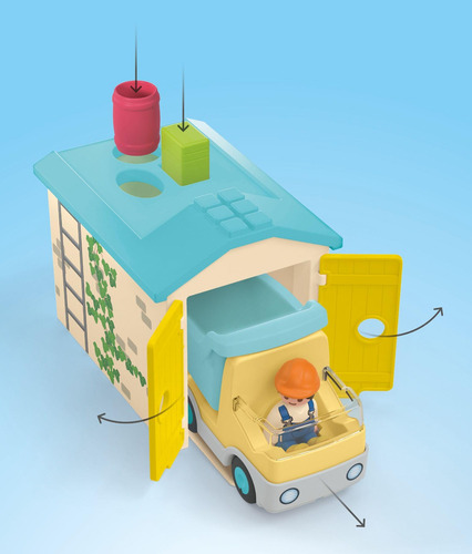 Bloques Playmobil Junior Camión De Construcción Con Garaje