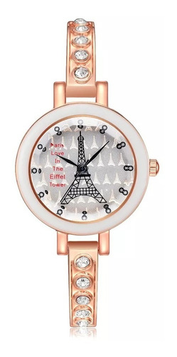 Reloj Pulsera Para Dama Moda París Torre Eiffel Con Dije