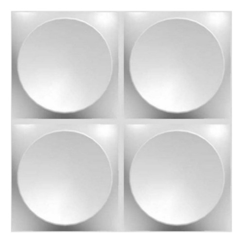 Panel Decorativo 3d De Pvc 50x50cm 16pz 4m2 Blanco (t070)