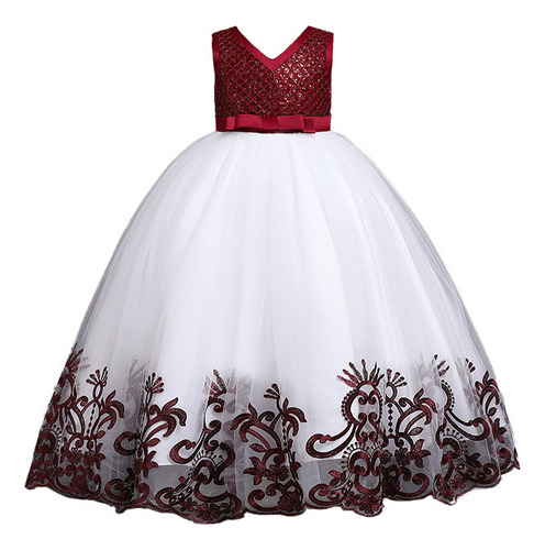 Vestido De Princesa De Malla Para Niñas