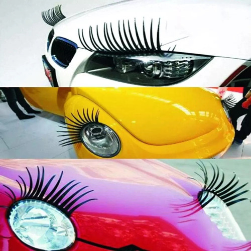2 Pares De Pegatinas De Pestañas Para Faros De Coche