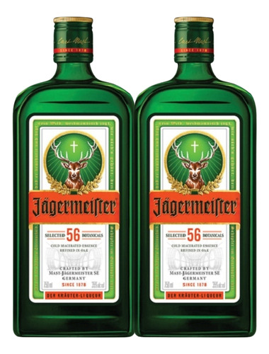 Licor De Hierbas Jagermeister 700 Ml. Pack X2