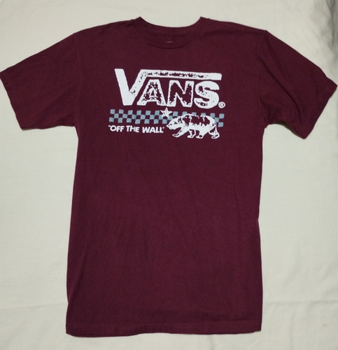 Playera Vans Of The Wall Talla M Mediana Color Vino 