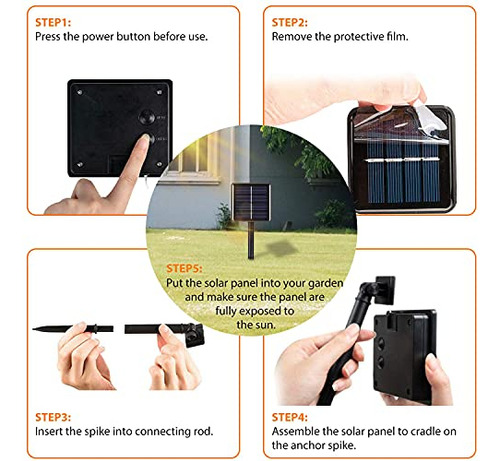 Guirnalda De Luces Led Solares Para Exteriores Paquete De 2