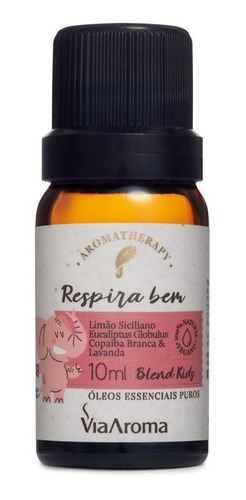 Oleo Essencial Via Aroma Blend Kids P Criança Respira Bem