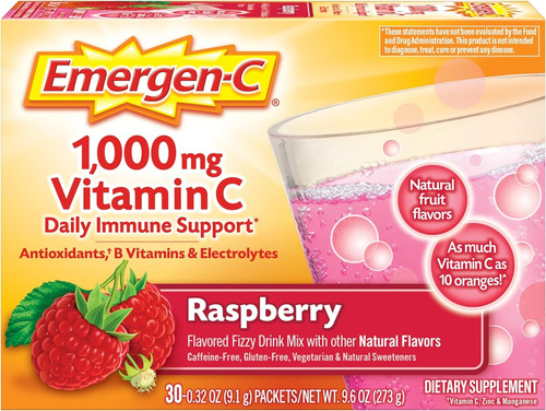 Emergen-c Vitamina C 1000mg 30 U Soporte Inmunologico Frambu