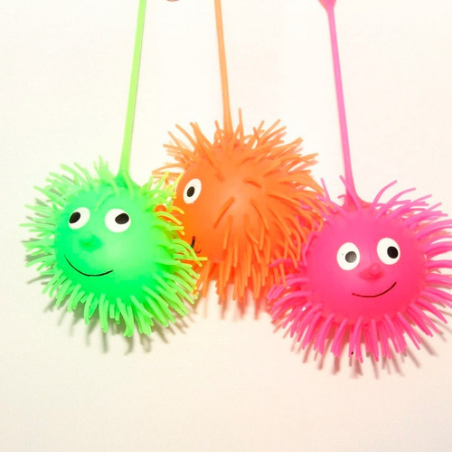 Imagen 5 de 8 de Squishy Ojos Saltarin Luminoso Puffer Ball Kawaii Colores