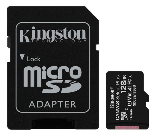 Memoria Micro Sd 128 Gb Kingston Clase 10 Vel. 80 Mb/s 