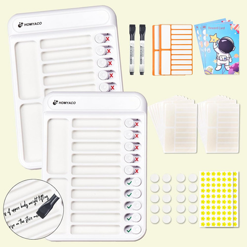 2 Pack  Ic Dry Erase Chore Chart For Kids Multiple Kids...