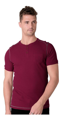 Playera Moda Camiseta Hombre Vino Stfashion 71604438