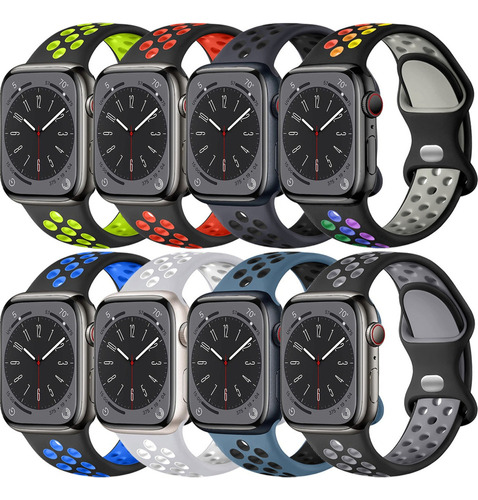 8 Correas Cristal Sport Para Apple Watch Ultra Se 9 8 7 6