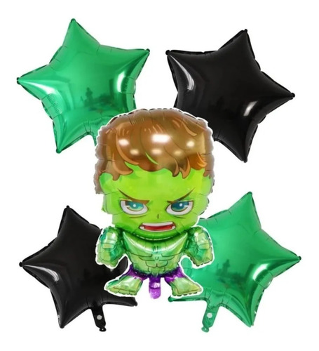 Set × 5 Globos Hulk 