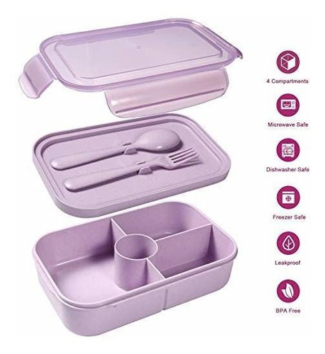 Lunch Bento Box Fiambreras Fiambreras Bento Braoses lonchera Infantil con 6 Compartimentos para niños 