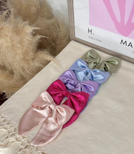5 Moños Para El Cabello Coquette Colores Cálidos Colores Cálidos