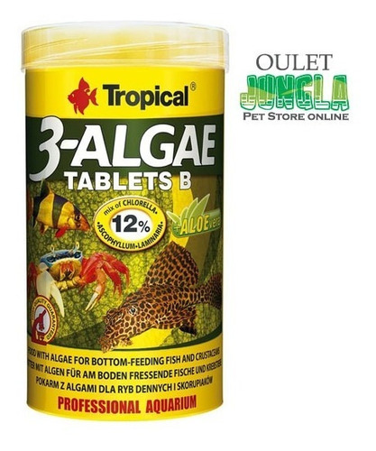 3 Algae Tablets B 150g Tabletas De Algas Para Peces De Fondo