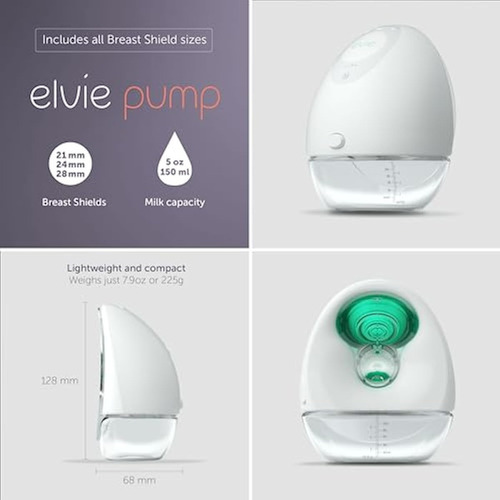 Elvie - Extractor De Leche Doble Y Portátil Con