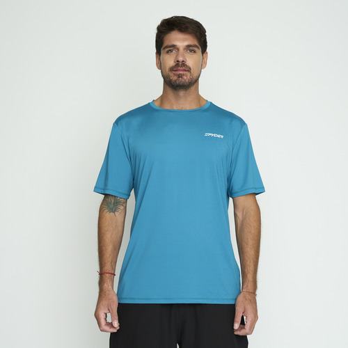 Polera Entrenamiento Hombre Spyder Azul Symtt02s24bl