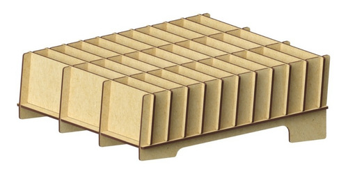 Imagen 2 de 3 de 1 Pza Caja Organizador Mdf Para 30 Porta Celulares Rg606
