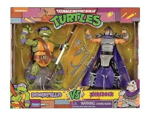 Playmates Tortugas Ninja Vintage Donatello Vs. Shredder 2pk