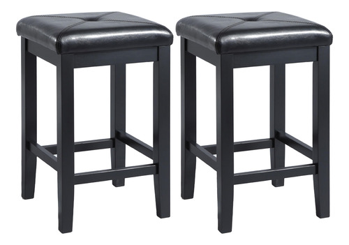 Crosley Furniture Juego De 2 Taburetes De Bar Cuadrados