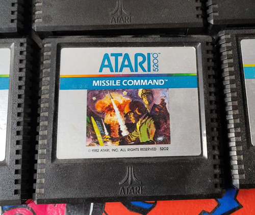 6 Video Juegos Atari 5200,qix,pacman,kangaroo,defender. (Usado)