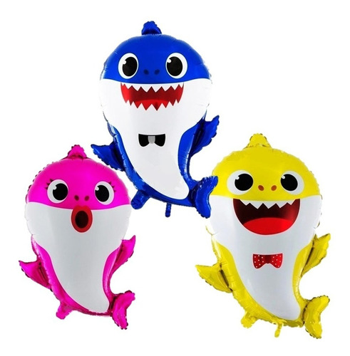 Globos Metalizados Baby Shark X1 Con Helio