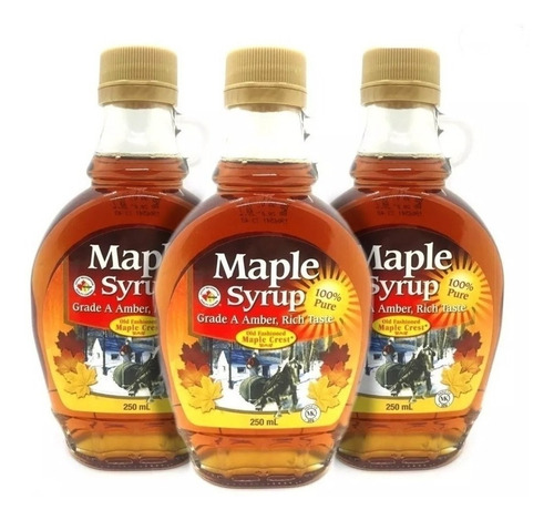 Miel Maple Syrup Jarabe De Arce Bernard 250 Gr. Pack X3