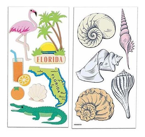 Juego De Calcomanias De Vacaciones De Florida Crafts Para La