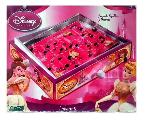 Laberinto Juego De Equilibrio Y Destreza Disney Princesa Color Rosa