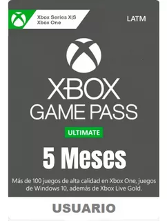 Xbox Game Pass Ultimate 5 Meses.